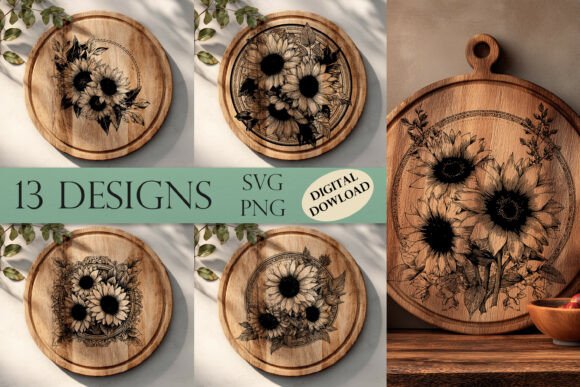 Download Sunflowers Laser Engraving File - Flowers Collection