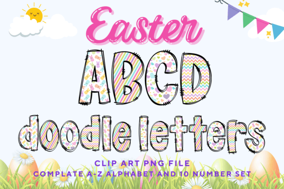 Download Easter Day Doodle Alphabet Bunny Letters - Bunny letters Collection