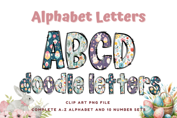 Download Easter Day Doodle Alphabet Bunny Letters - Bunny letters Collection