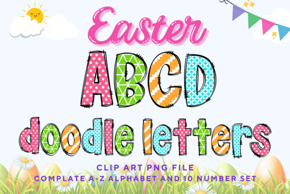 Download Easter Day Doodle Alphabet Bunny Letters - Bunny letters Collection