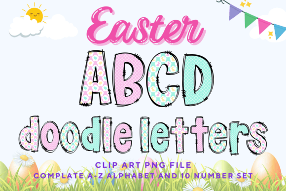 Download Easter Day Doodle Alphabet Bunny Letters - Bunny letters Collection
