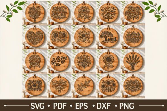 Download Laser Engraving Flowers Bundle - Flowers Collection