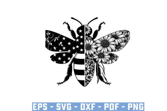 Download Gift Bee with Flowers Funny Vector Files - Flowers Collection