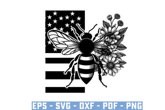 Download Gift Bee with Flowers Funny Vector Files - Flowers Collection