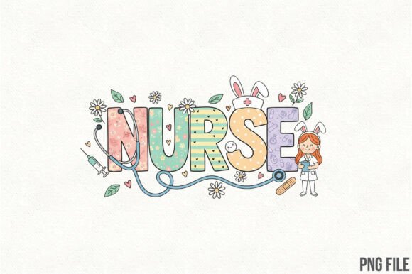 Download Nurse Easter PNG Bunny Letters Doodle - Bunny letters Collection