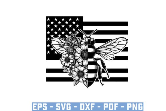 Download Gift Bee with Flowers Funny Vector Files - Flowers Collection