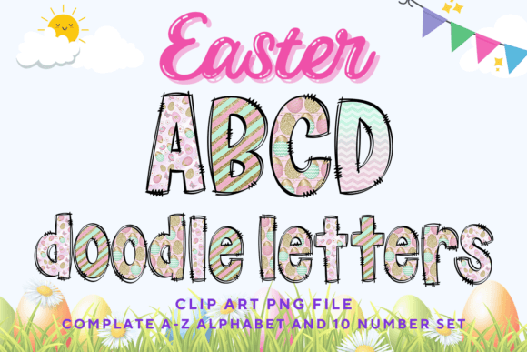 Download Easter Day Doodle Alphabet Bunny Letters - Bunny letters Collection