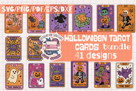 Download Halloween Tarot Card Bundle 41 Designs - Premium Resources