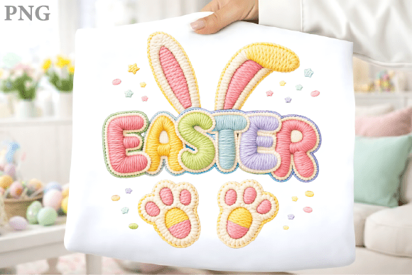 Download Faux Yarn Easter Bunny Letters PNG - Bunny letters Collection