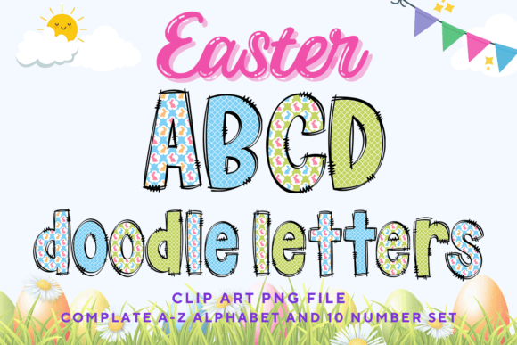 Download Easter Day Doodle Alphabet Bunny Letters - Bunny letters Collection