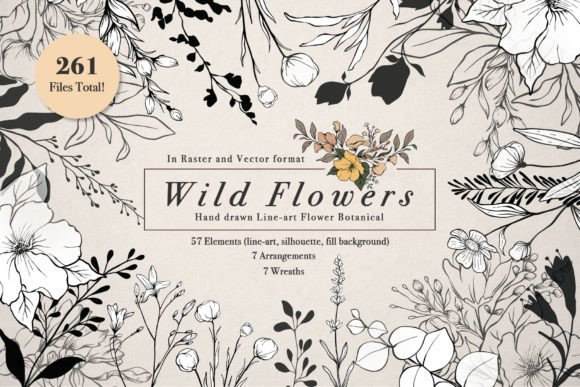 Download WILD FLOWERS Illustration Botanical - Flowers Collection